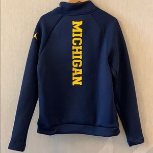 Michigan Wolverines Jordan 1/4 jacket - Blue, LG